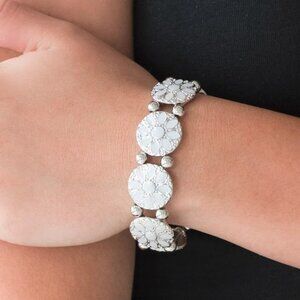 Paparazzi Jewelry - Dancing Dahlias - Silver Bracelet - Vintage